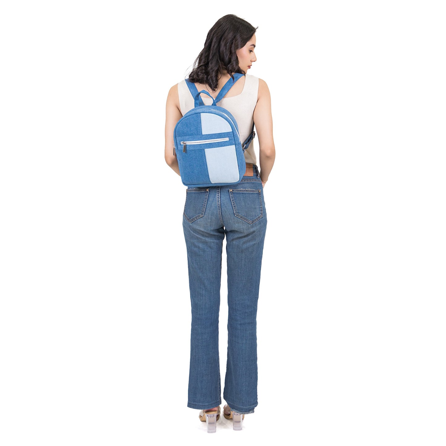 Denim Dual Coloured Bagpack