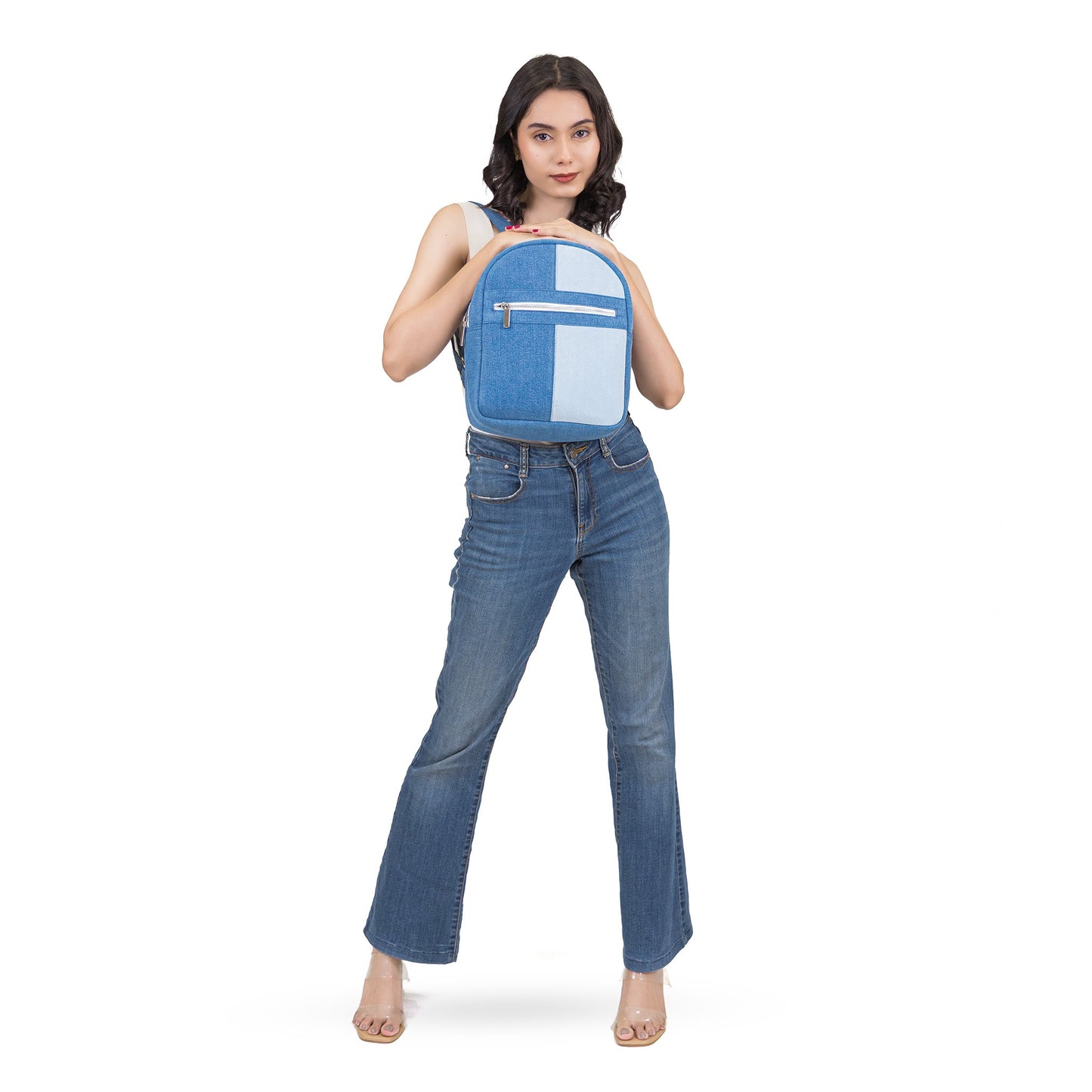 Denim Dual Coloured Bagpack