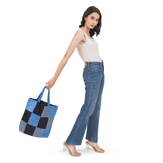 Denim Mosaic Tote