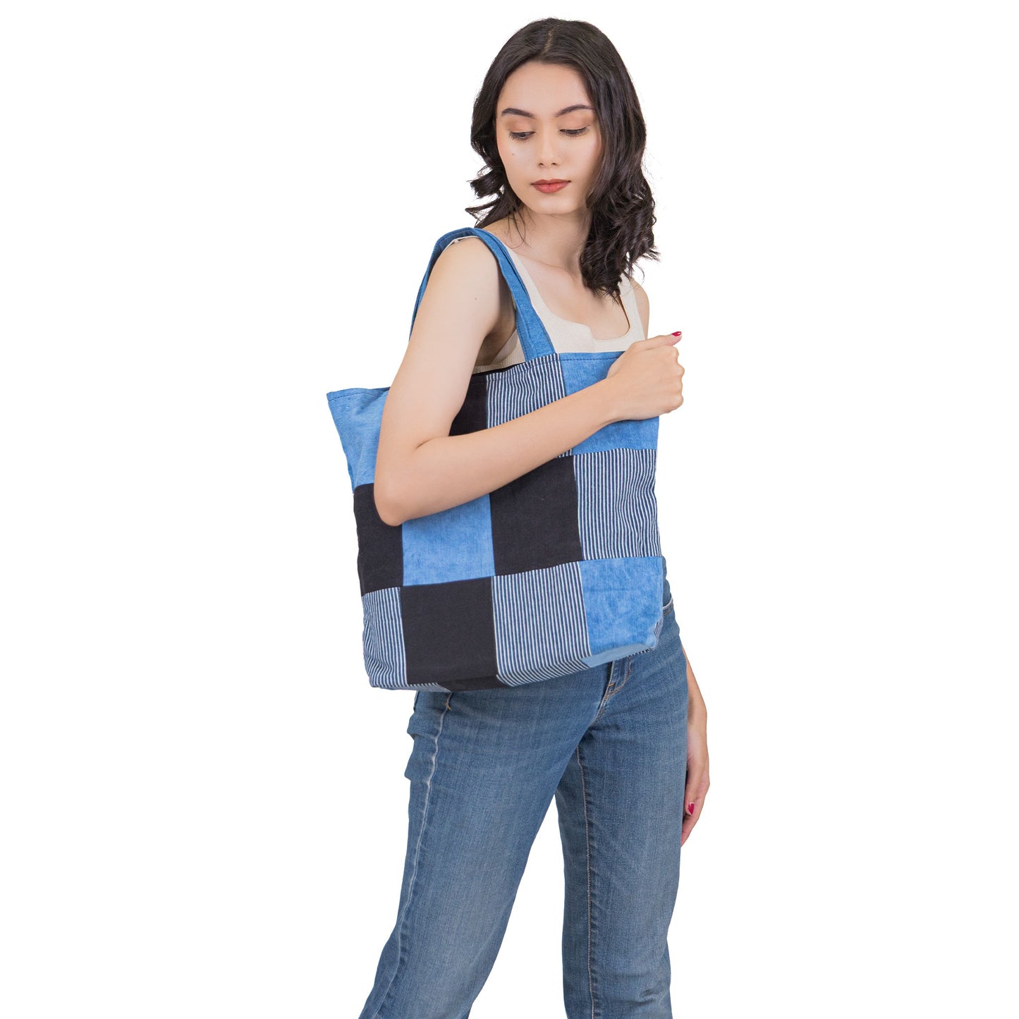 Denim Mosaic Tote