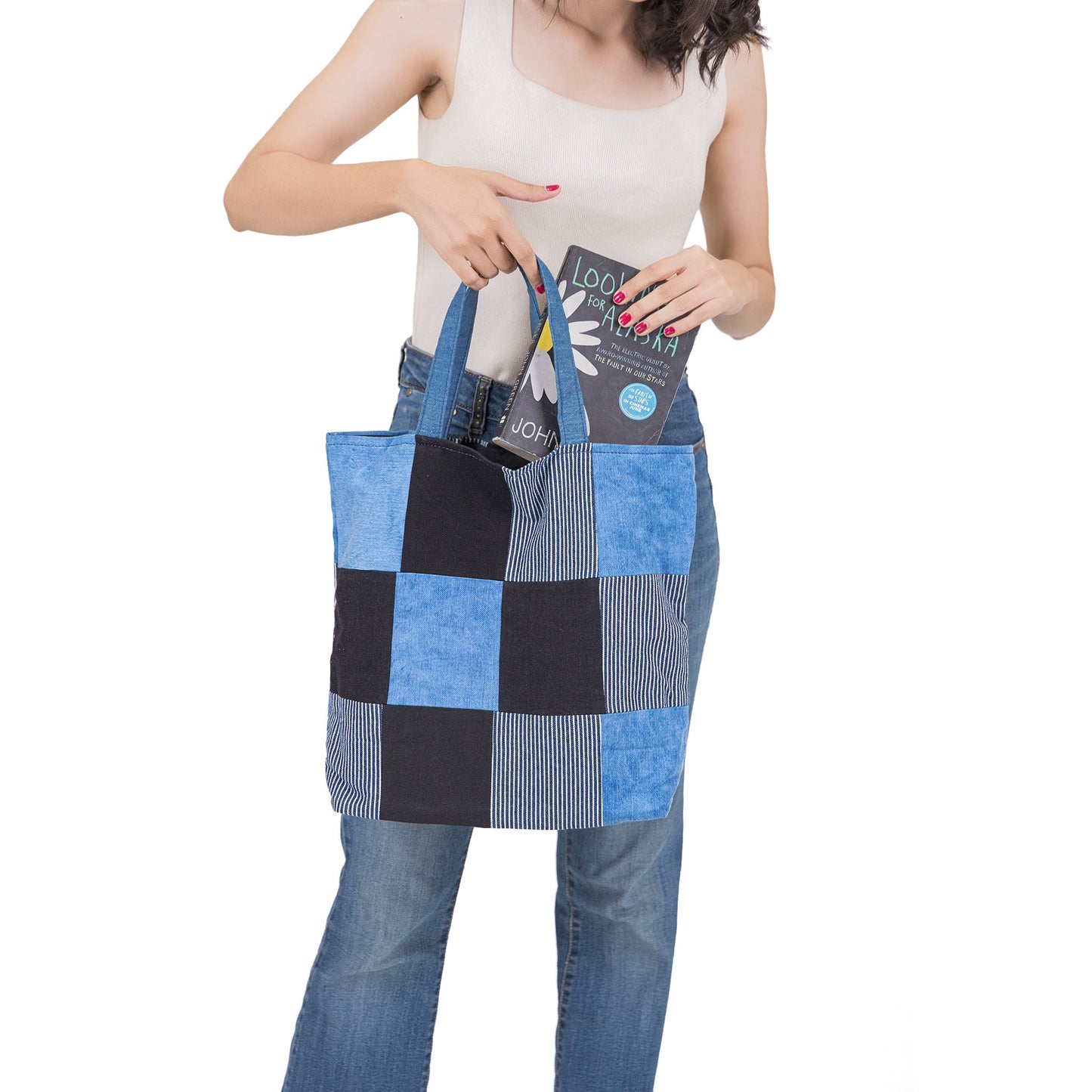 Denim Mosaic Tote